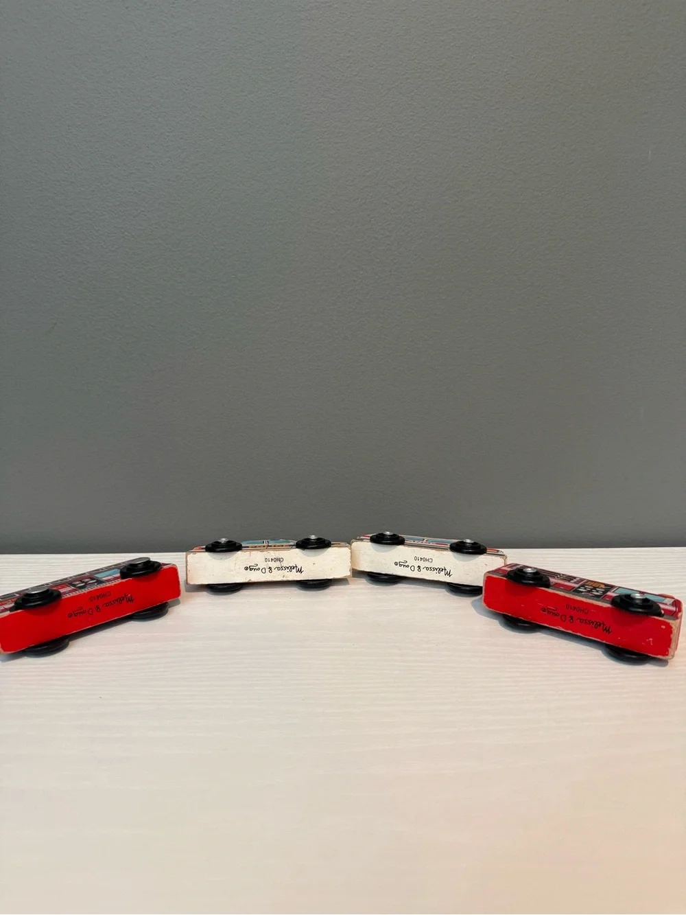 Melissa & Doug Wooden Emergency Vehicle Toy Set - Red and White